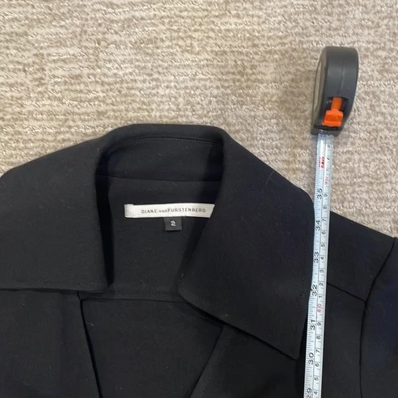 DIANE VON FURSTENBERG DVF Black Wrap Dress - Picture 7 of 7